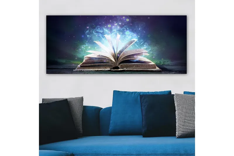 Canvasbilde YTY Reading and Literature Flerfarget - 120x50 cm - Innredning - Bilder & kunst - Lerretsbilder