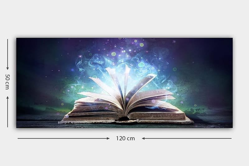 Canvasbilde YTY Reading and Literature Flerfarget - 120x50 cm - Innredning - Bilder & kunst - Lerretsbilder