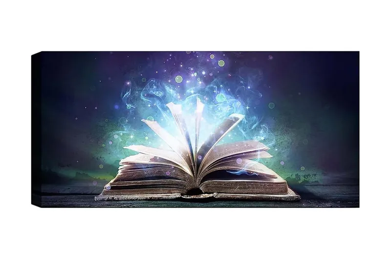 Canvasbilde YTY Reading and Literature Flerfarget - 120x50 cm - Innredning - Bilder & kunst - Lerretsbilder