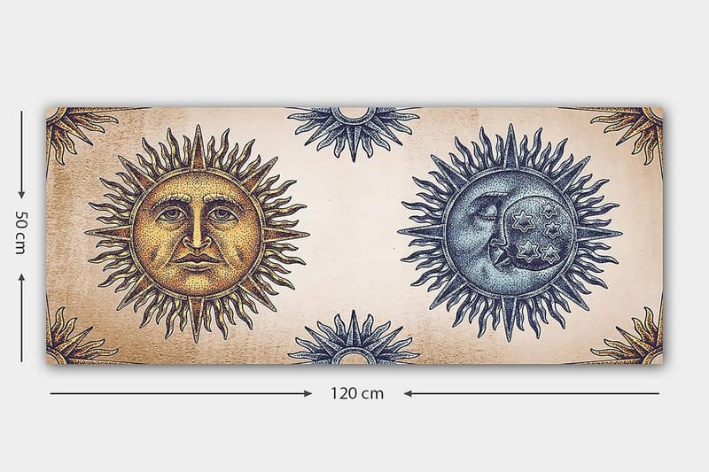 Canvasbilde YTY Spiritual Flerfarget - 120x50 cm - Innredning - Bilder & kunst - Lerretsbilder