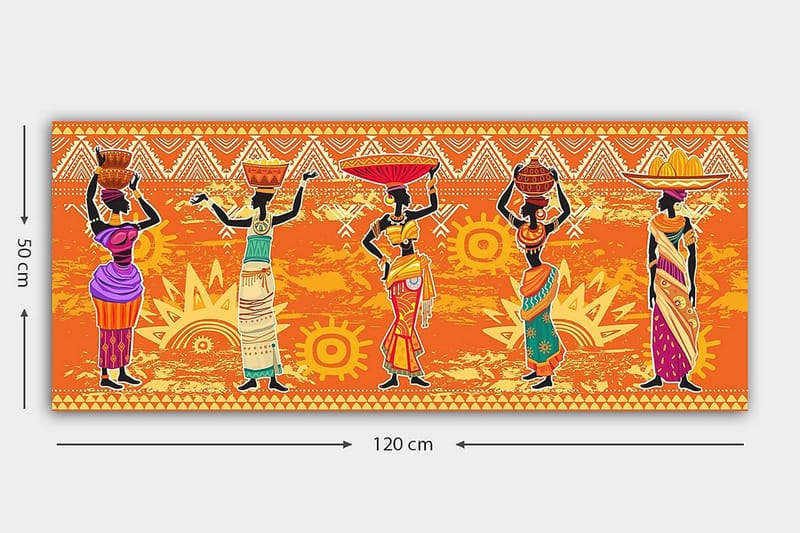 Canvasbilde YTY World Cultures Flerfarget - 120x50 cm - Innredning - Bilder & kunst - Lerretsbilder