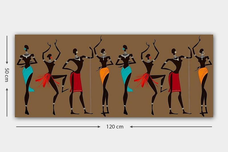 Canvasbilde YTY World Cultures Flerfarget - 120x50 cm - Innredning - Bilder & kunst - Lerretsbilder