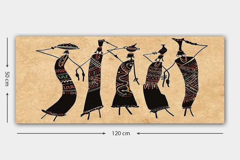 Canvasbilde YTY World Cultures Flerfarget - 120x50 cm - Innredning - Bilder & kunst - Lerretsbilder