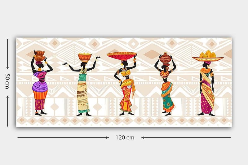 Canvasbilde YTY World Cultures Flerfarget - 120x50 cm - Innredning - Bilder & kunst - Lerretsbilder