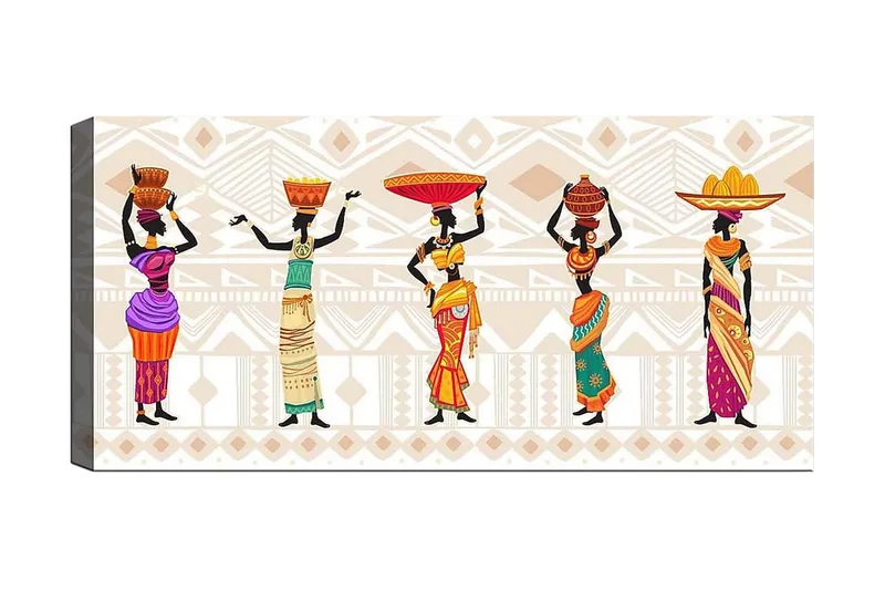 Canvasbilde YTY World Cultures Flerfarget - 120x50 cm - Innredning - Bilder & kunst - Lerretsbilder