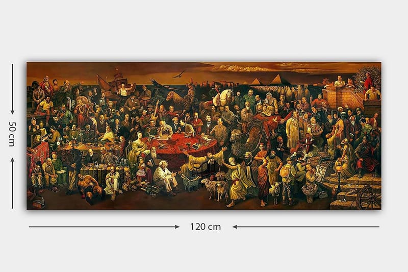 Canvasbilde YTY People Flerfarget - 120x50 cm - Innredning - Bilder & kunst - Lerretsbilder