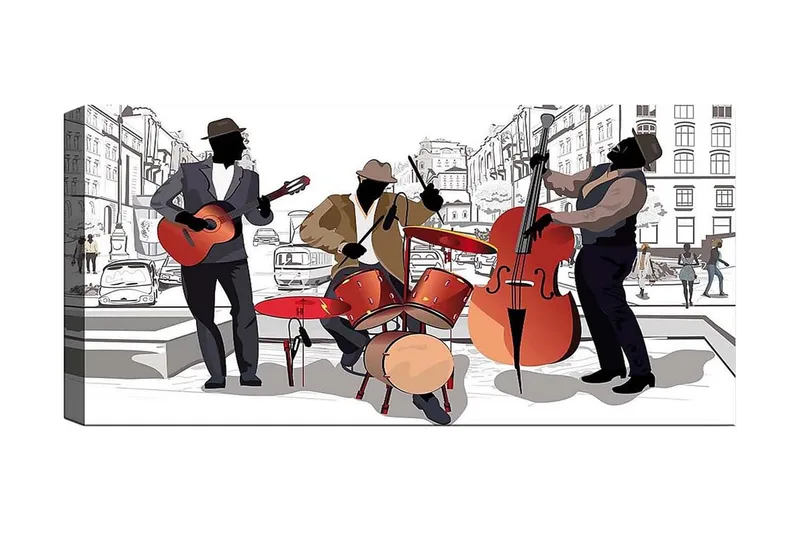 Canvasbilde YTY People Flerfarget, 120x50 cm