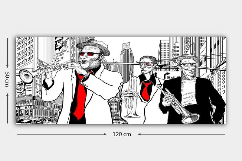 Canvasbilde YTY People Flerfarget - 120x50 cm - Innredning - Bilder & kunst - Lerretsbilder