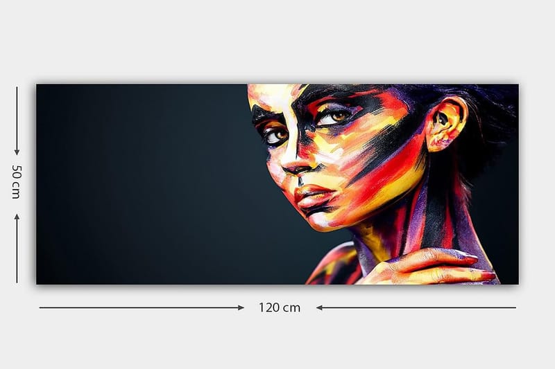 Canvasbilde YTY People Flerfarget - 120x50 cm - Innredning - Bilder & kunst - Lerretsbilder