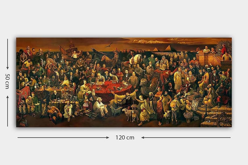 Canvasbilde YTY People Flerfarget - 120x50 cm - Innredning - Bilder & kunst - Lerretsbilder