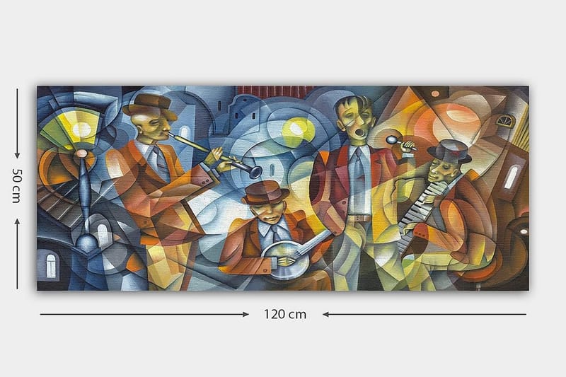 Canvasbilde YTY People Flerfarget - 120x50 cm - Innredning - Bilder & kunst - Lerretsbilder