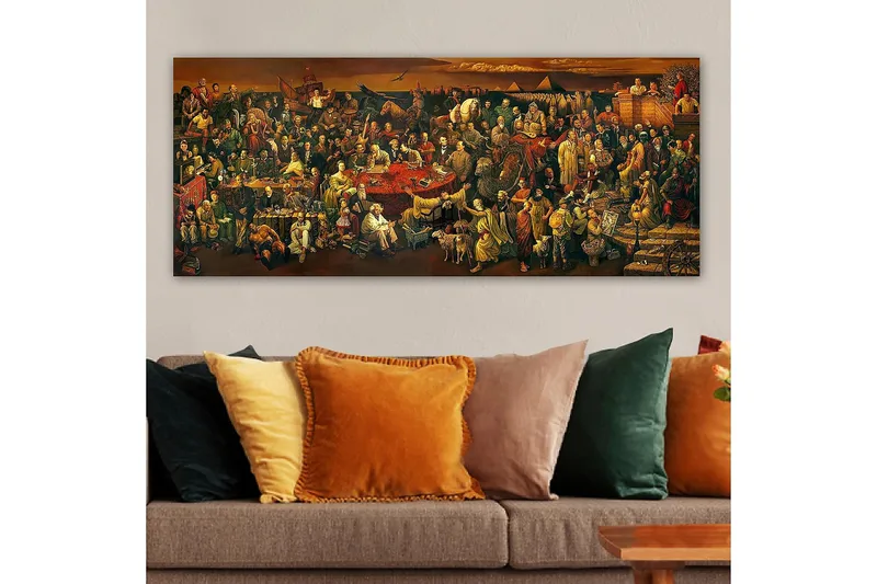 Canvasbilde YTY People Flerfarget - 120x50 cm - Innredning - Bilder & kunst - Lerretsbilder