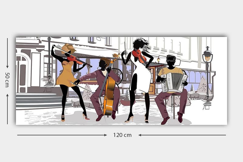 Canvasbilde YTY People Flerfarget - 120x50 cm - Innredning - Bilder & kunst - Lerretsbilder