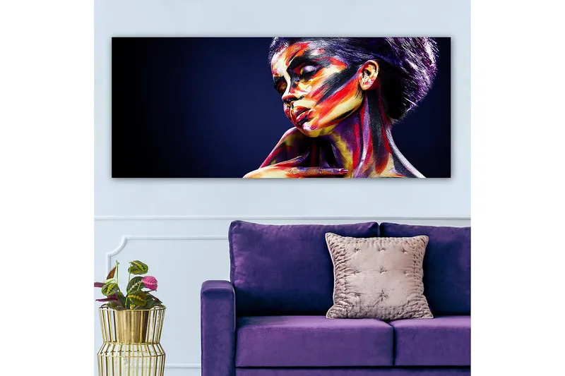 Canvasbilde YTY People Flerfarget - 120x50 cm - Innredning - Bilder & kunst - Lerretsbilder