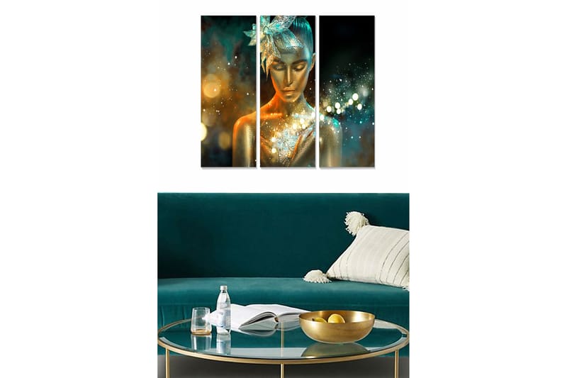 Canvasbilde People 3-pk Flerfarget - 22x05 cm - Innredning - Bilder & kunst - Lerretsbilder