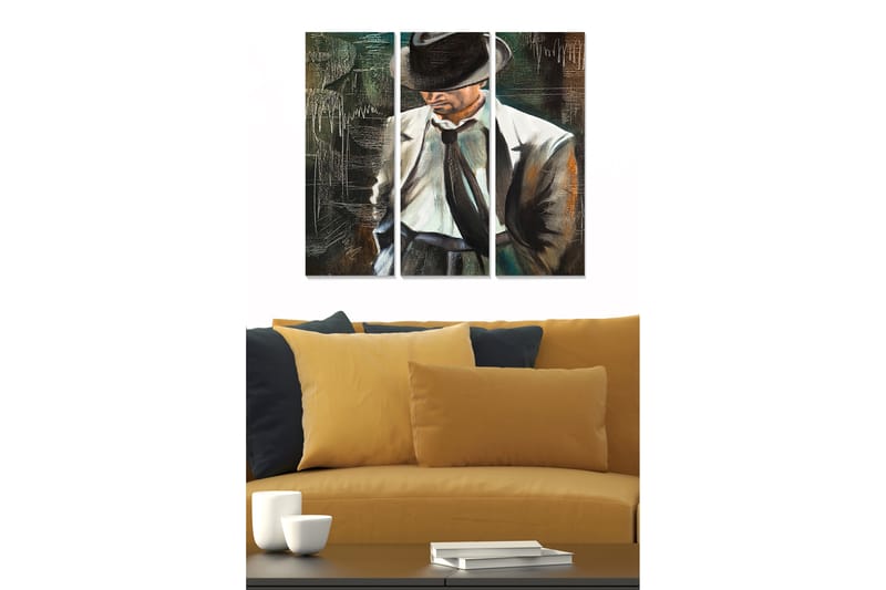Canvasbilde People 3-pk Flerfarget - 22x05 cm - Innredning - Bilder & kunst - Lerretsbilder