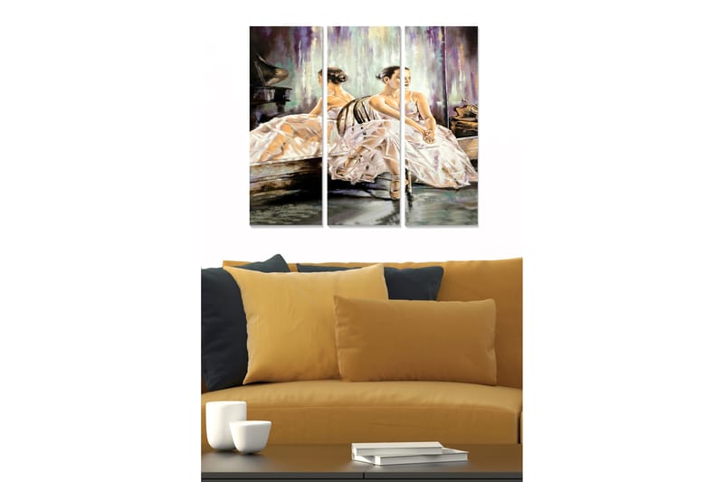 Canvasbilde People 3-pk Flerfarget - 22x05 cm - Innredning - Bilder & kunst - Lerretsbilder