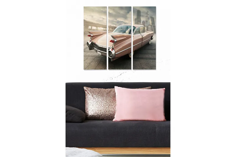 Canvastbilde Vehicle 3-pk Flerfarget, 22x05 cm