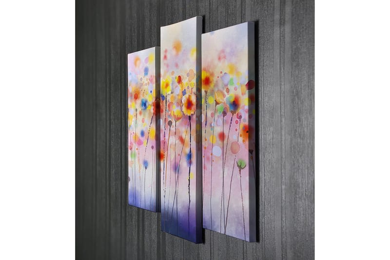 Decorative Canvas Painting (3 Pieces) 45x20 - Innredning - Bilder & kunst - Lerretsbilder