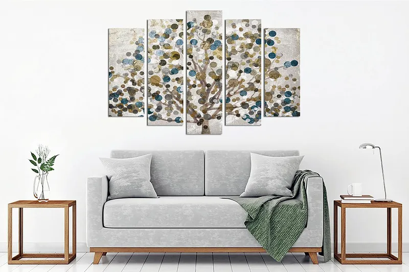 Decorative Canvas Painting (5 Pieces) 70x20 - Innredning - Bilder & kunst - Lerretsbilder