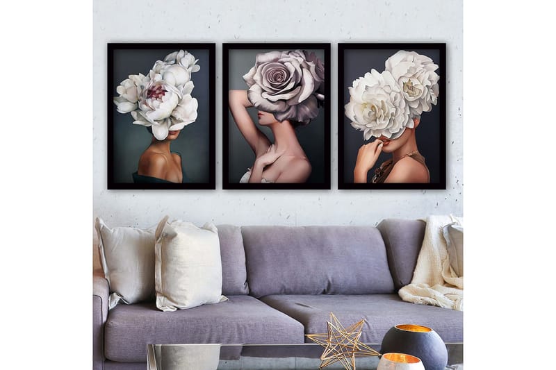 Decorative Framed Painting (3 Pieces) 35x45, undefined
