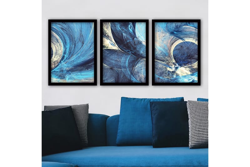 Decorative Framed Painting (3 Pieces) 35x45 - Innredning - Bilder & kunst - Lerretsbilder