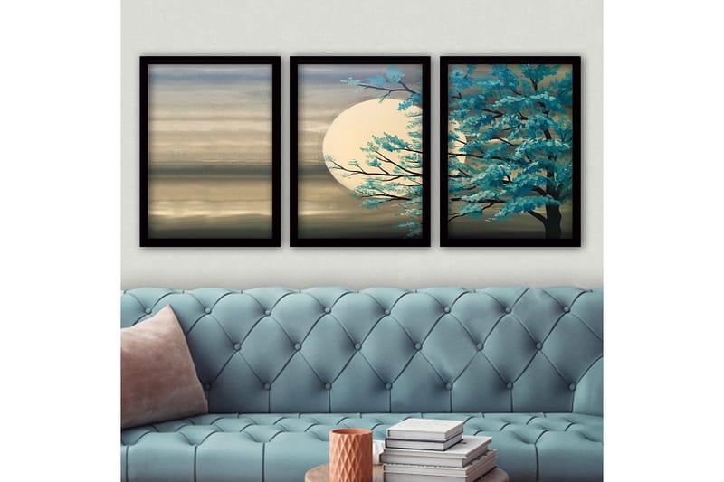 Decorative Framed Painting (3 Pieces) 35x45 - Innredning - Bilder & kunst - Lerretsbilder