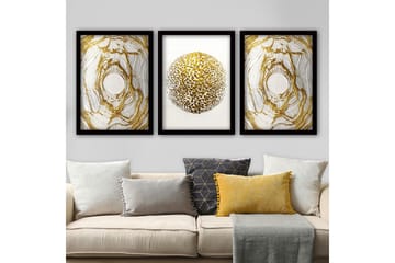 Decorative Framed Painting (3 Pieces) 35x45 - Innredning - Bilder & kunst - Lerretsbilder