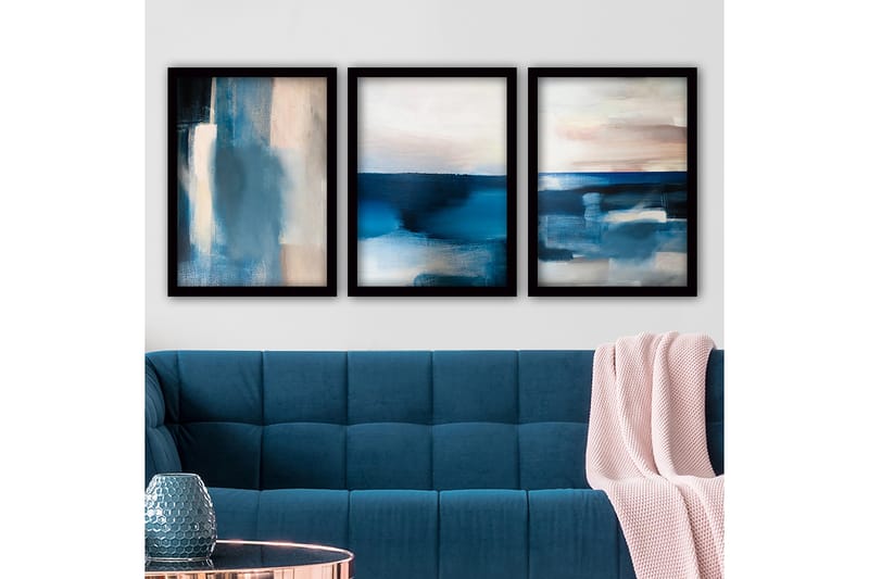 Decorative Framed Painting (3 Pieces) 35x45 - Innredning - Bilder & kunst - Lerretsbilder