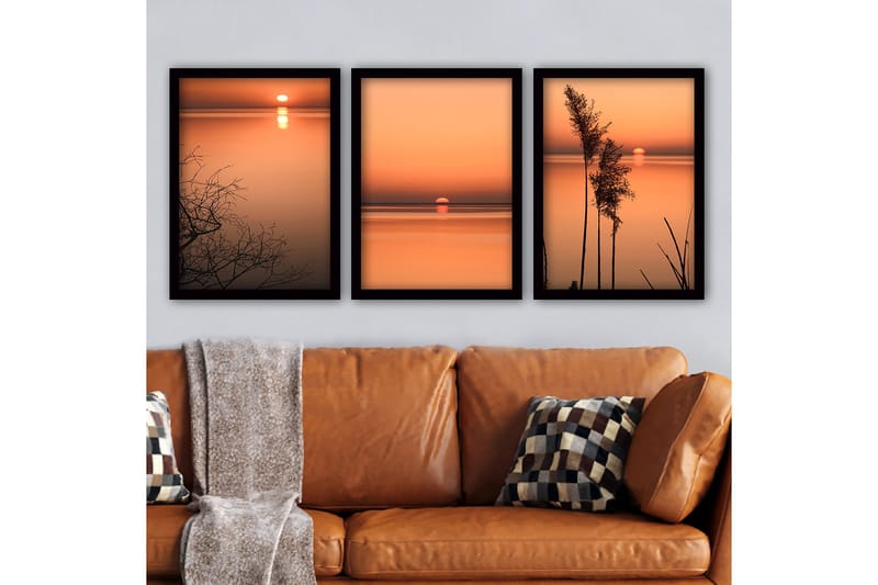 Decorative Framed Painting (3 Pieces) 35x45, undefined