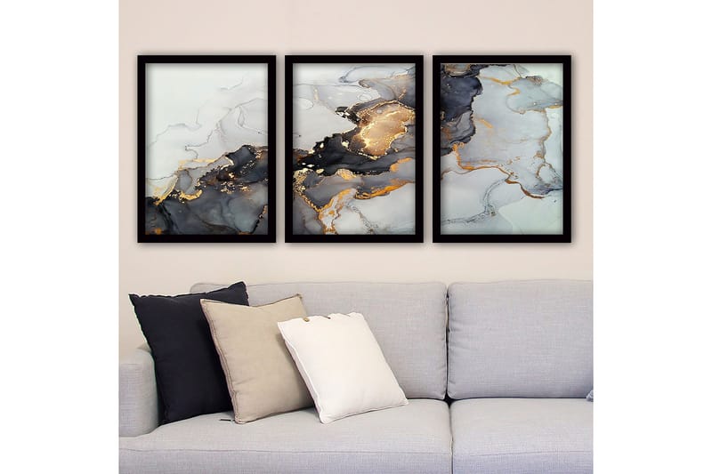 Decorative Framed Painting (3 Pieces) 35x45, undefined