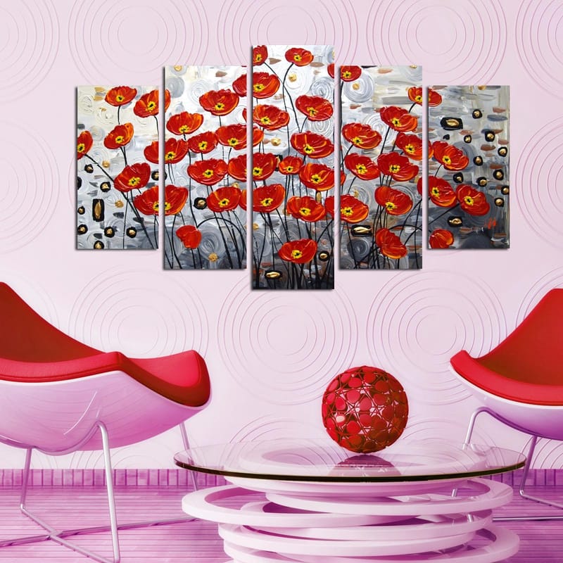 Decorative MDF Painting (5 Pieces) 20x60 - Innredning - Bilder & kunst - Lerretsbilder