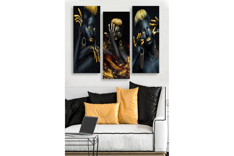 Decorative MDF Painting (3 Pieces) 20x50, undefined