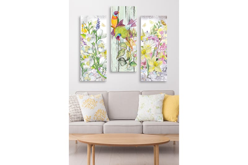 Decorative MDF Painting (3 Pieces) 20x50 - Innredning - Bilder & kunst - Lerretsbilder
