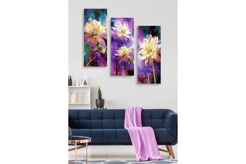 Decorative MDF Painting (3 Pieces) 20x50 - Innredning - Bilder & kunst - Lerretsbilder