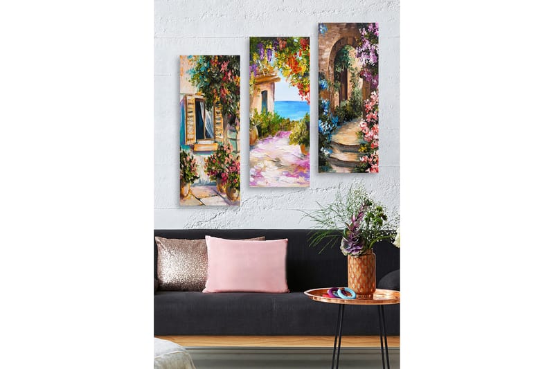 Decorative MDF Painting (3 Pieces) 20x50 - Innredning - Bilder & kunst - Lerretsbilder