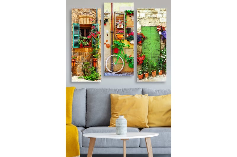Decorative MDF Painting (3 Pieces) 20x50 - Innredning - Bilder & kunst - Lerretsbilder