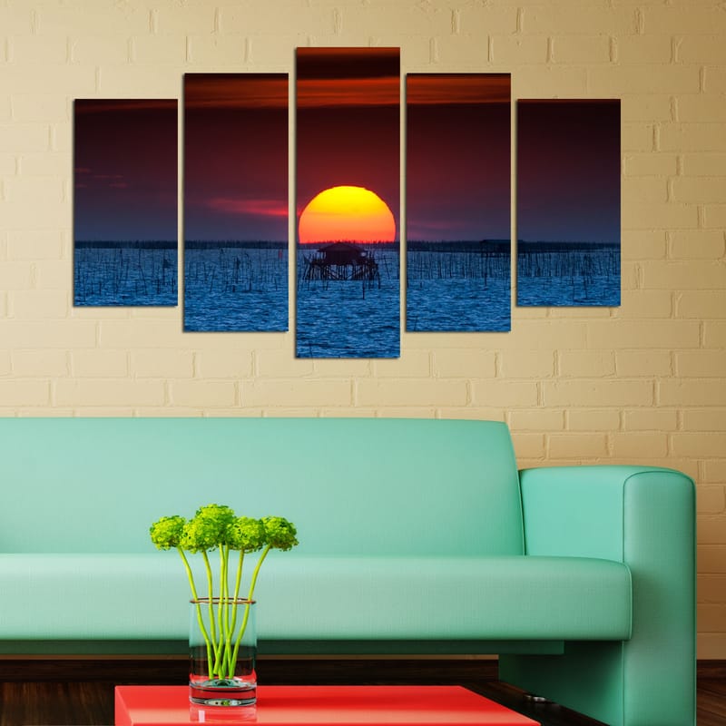 Decorative MDF Painting (5 Pieces) 20x60 - Innredning - Bilder & kunst - Lerretsbilder