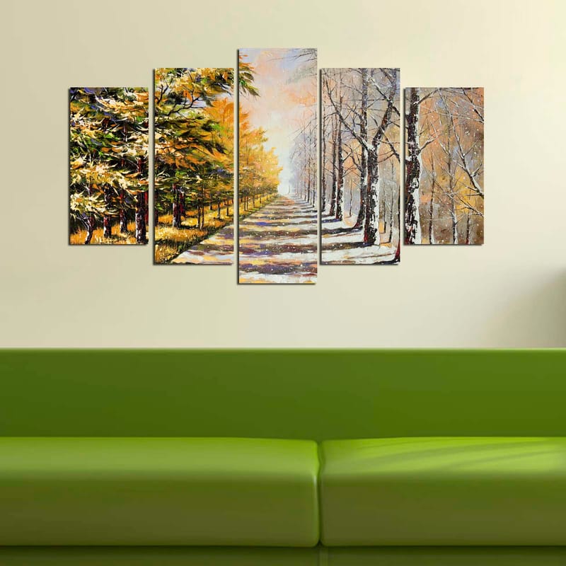 Decorative MDF Painting (5 Pieces) 20x60 - Innredning - Bilder & kunst - Lerretsbilder