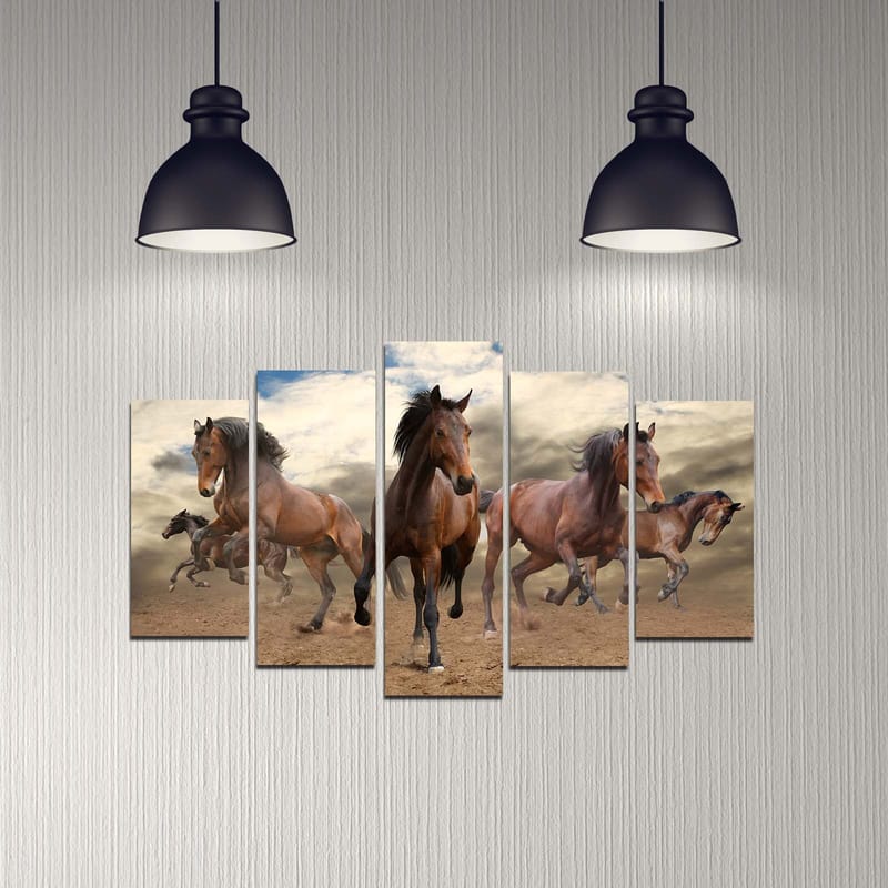 Decorative MDF Painting (5 Pieces) 20x60 - Innredning - Bilder & kunst - Lerretsbilder