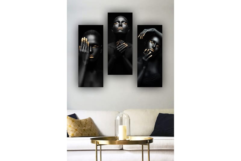 Decorative MDF Painting (3 Pieces) 20x50 - Innredning - Bilder & kunst - Lerretsbilder