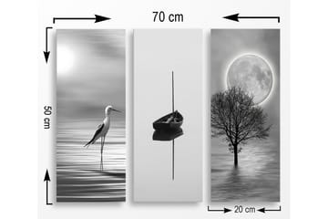 Decorative MDF Painting (3 Pieces) 20x50 - Innredning - Bilder & kunst - Lerretsbilder