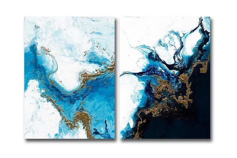 Dekorativ Canvasbilde 2 Deler - Flerfarget - Innredning - Bilder & kunst - Lerretsbilder