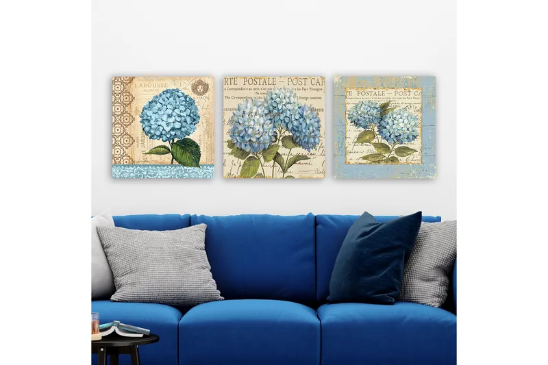 Dekorativ Canvasbilde 3-Deler 30x30 cm, Flerfarget