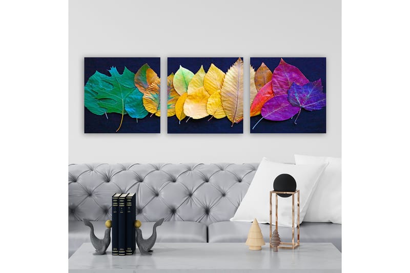 Dekorativ Canvasbilde 3-Deler 30x30 cm - Flerfarget - Innredning - Bilder & kunst - Lerretsbilder