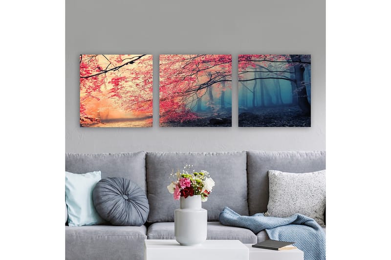 Dekorativ Canvasbilde 3-Deler 30x30 cm - Flerfarget - Innredning - Bilder & kunst - Lerretsbilder