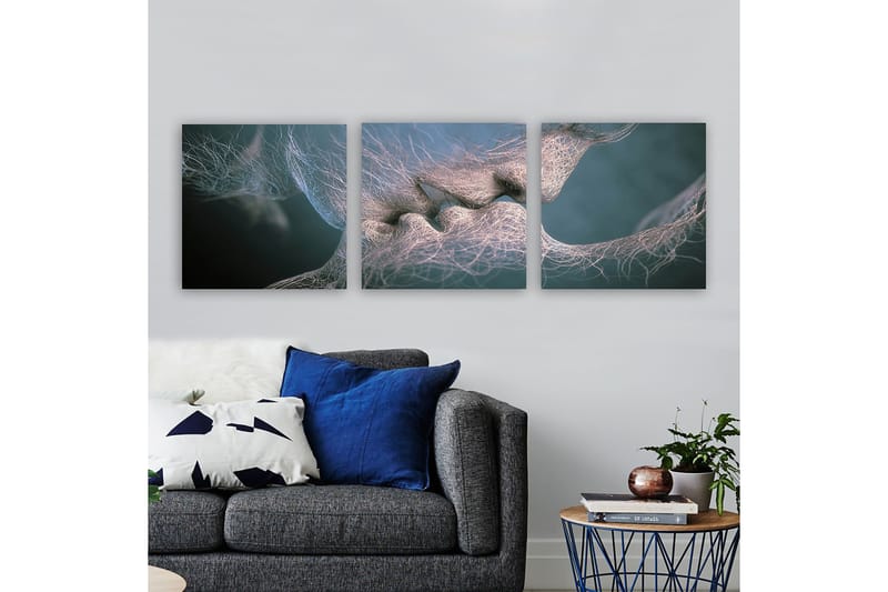 Dekorativ Canvasbilde 3-Deler 30x30 cm - Flerfarget - Innredning - Bilder & kunst - Lerretsbilder