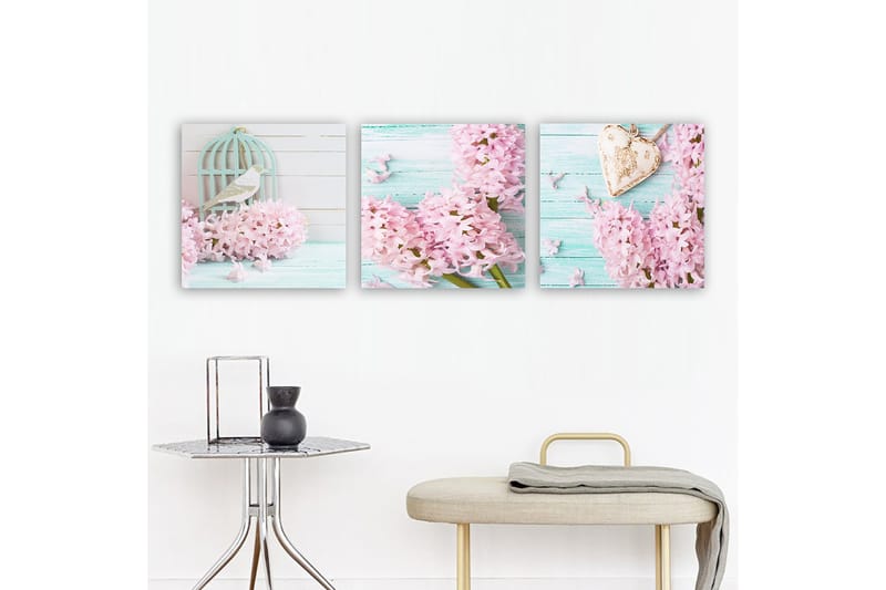 Dekorativ Canvasbilde 3-Deler 30x30 cm - Flerfarget - Innredning - Bilder & kunst - Lerretsbilder