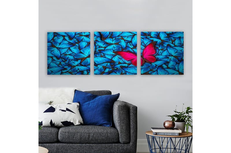 Dekorativ Canvasbilde 3-Deler 30x30 cm - Flerfarget - Innredning - Bilder & kunst - Lerretsbilder