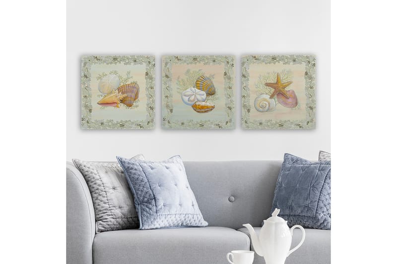 Dekorativ Canvasbilde 3-Deler 30x30 cm - Flerfarget - Innredning - Bilder & kunst - Lerretsbilder